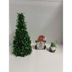 3 Piece Gnome Christmas Bundle Sparkly Christmas Tree Decor Freestanding